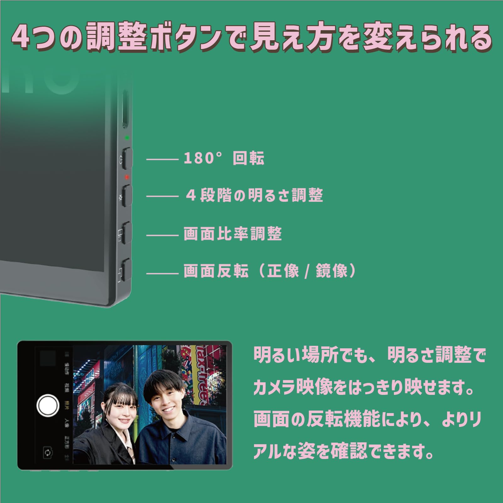 Amazon.co.jp: KEIYO スマホ用自撮りモニター Camee (キャミー