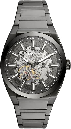 Fossil Everett Automatic Smoke Stainless Steel Watch