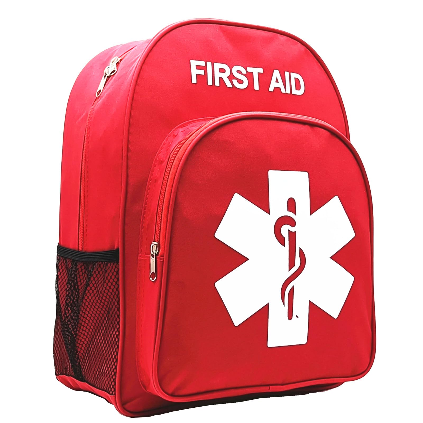 Red Emergency Bag First Aid Backpack Empty Medical First Aid Bags Treatment First Responder Trauma Bag for Hiking Outdoors Travel Camping Pet Dog Cat Daycare (Red qzwz)