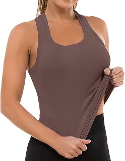 MathCat Workout Tops for Women Seamless Basic Sleeveless Muscle Tank Tops Racerback Athletic Yoga Running Daily Shirts