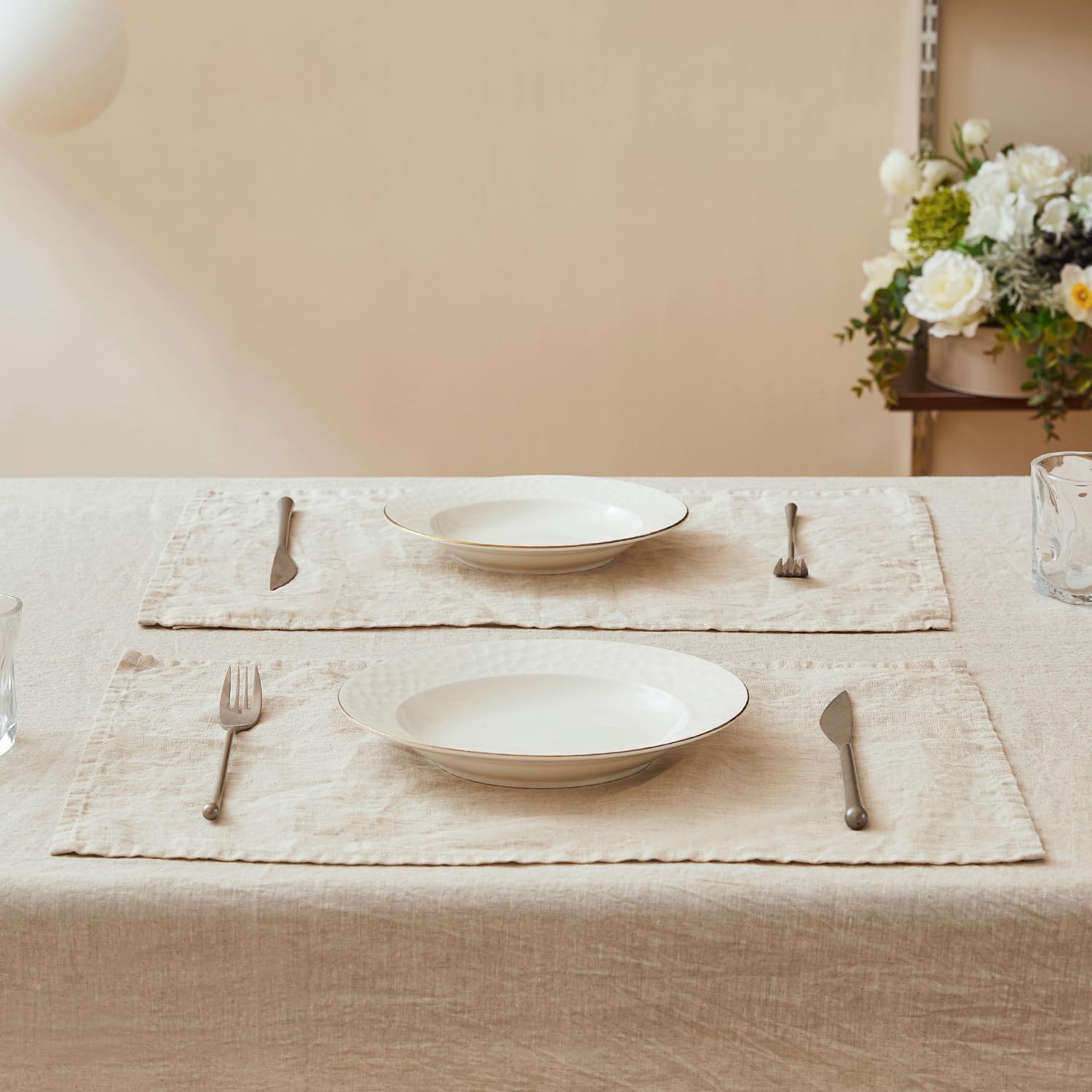 Serviettes en Lin Pur Lavé 100% Français | Lot de 6 Serviettes de Table DAPU