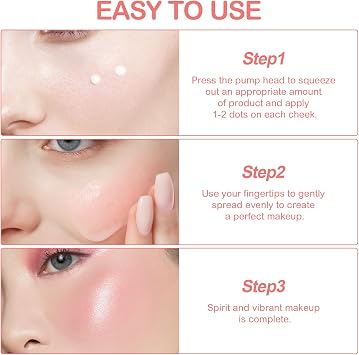 2Pcs Blush Colour Changing,Temperature Changing Liquid Blush for Mature Skin,Long Lasting Waterproof for Face Makeup