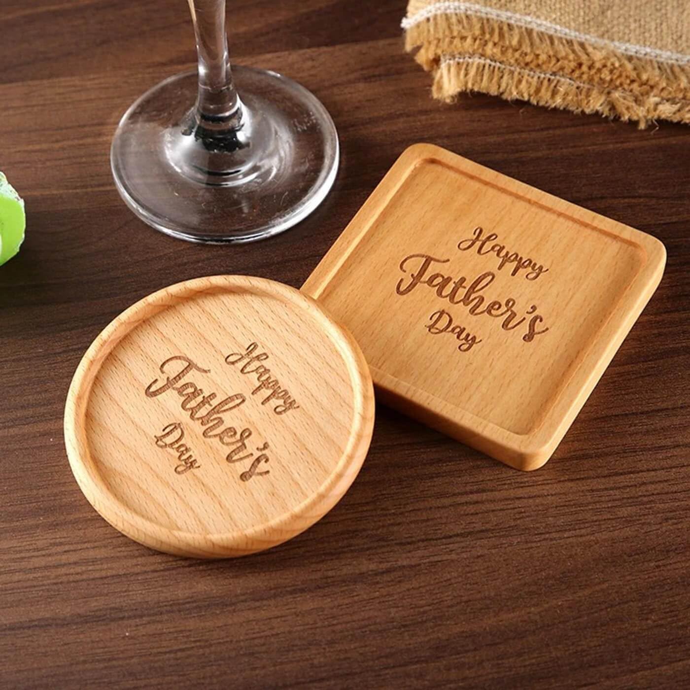 Posavasos de madera personalizados, recuerdos de boda para invitados, posavasos personalizados, regalo de despedida de soltera, recuerdos de fiesta, artículo promocional de negocios (20 unidades)