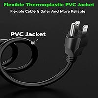Vista 5 de Cable de alimentación de Mickey Mouse de 6 pies, ideal para TV y computadora LG, 10A/1250W, 125V 120V/110V Carga