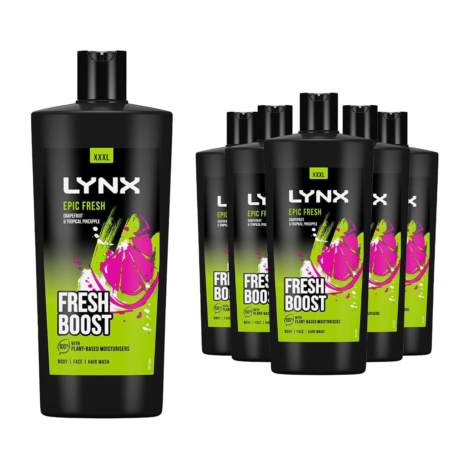 Lynx Shower Gel 12 Hours of Long Lasting Refreshing Fragrance Body Wash with Plant-Based Moisturisers for Men XXXL Size