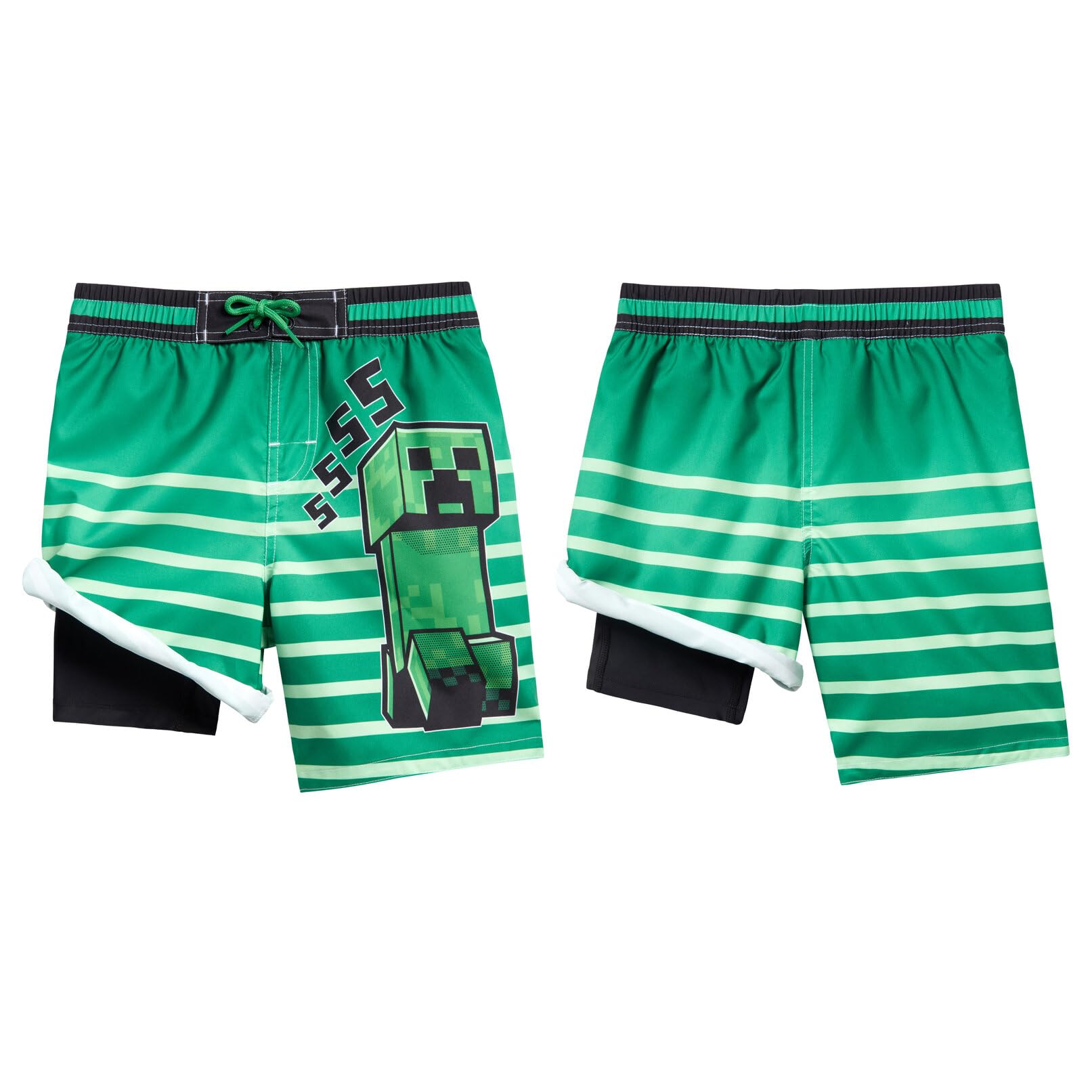 Minecraft Creeper - Traje de baño de compresión UPF 50+, secado rápido, para niños pequeños a niños grandes
