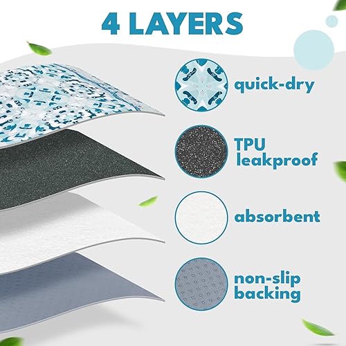 Miniatura 6 de NALALAS Almohadillas grandes lavables para orina para perros Reutilizables, impermeables y ultra absorbentes Almohadillas para orina de perro,