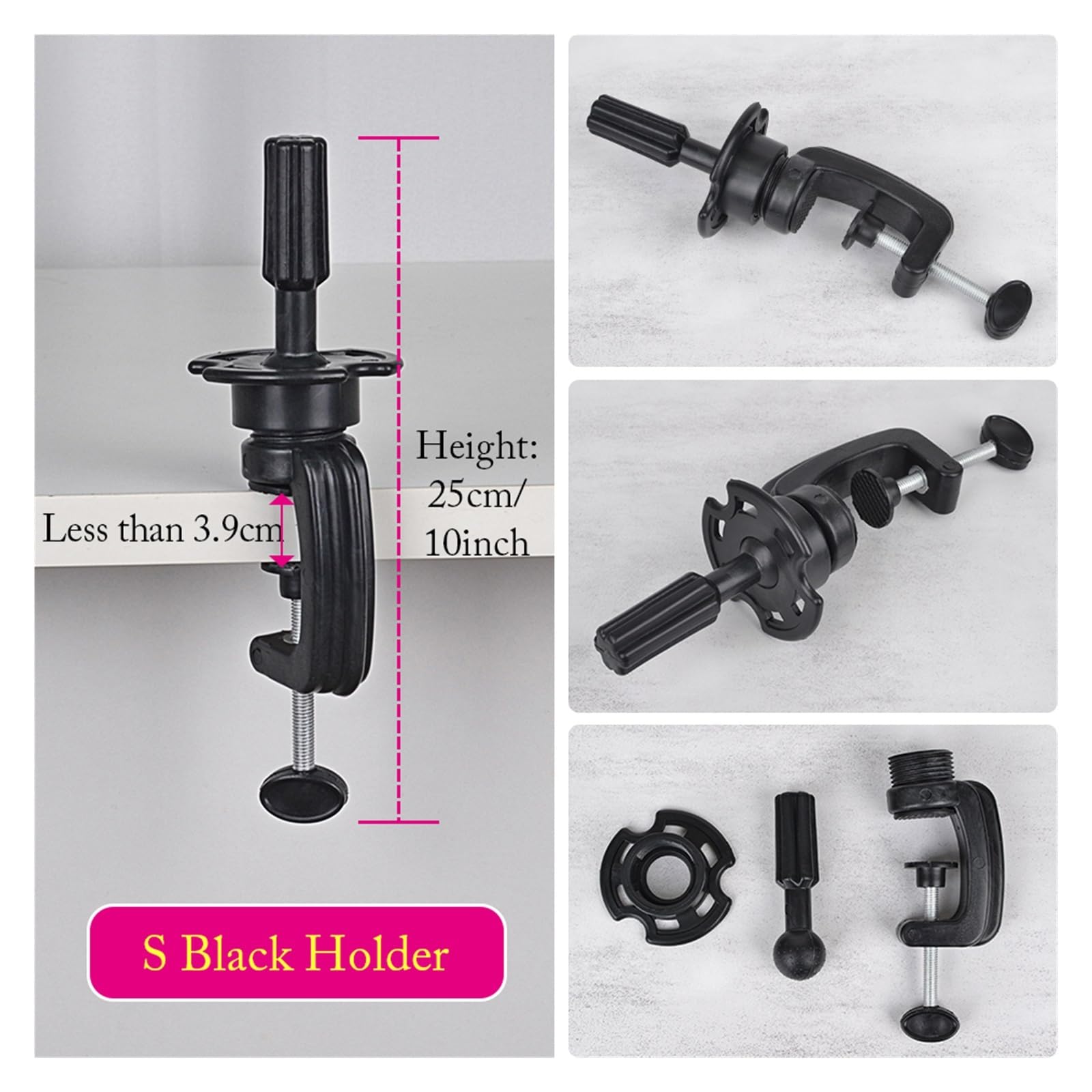 Köpfe mit echtem Haar | Mit verstellbarem Stativ-Trainingskopf for Friseurpuppen for Üben des Styling-Flechtes(14inch)