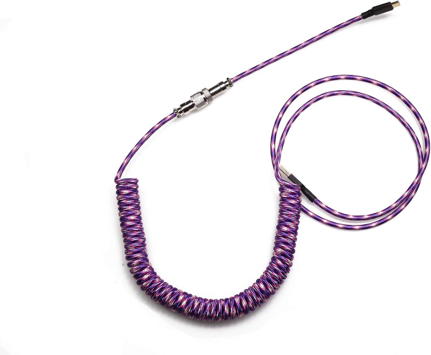 KPREPUBLIC mStone Space Cable Aviator Custom USB c Port Mini Port Coiled Cable Wire for Mechanical Keyboard GH60 USB Cable Type c USB (mStone AC Cable WP x1)