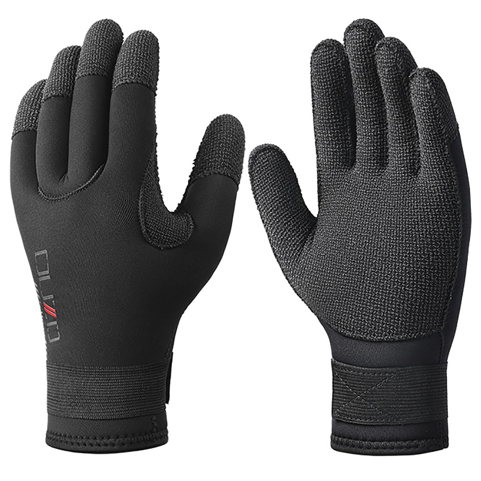 WYYHAA 3/5MM Diving Gloves, Adjustable Keep Warm Neoprene Wetsuit Gloves for Underwater Hunting Non-Slip Spearfishing Surfing Kayaking,5mm,XXL