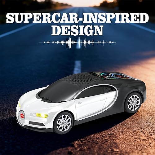 Miniatura 8 de WS-660 Hypercar Replica Altavoz Bluetooth con pantalla LED Starry-Sky, portátil con sonido HD, luz de fiesta LED, emparejamiento TWS, reproducción