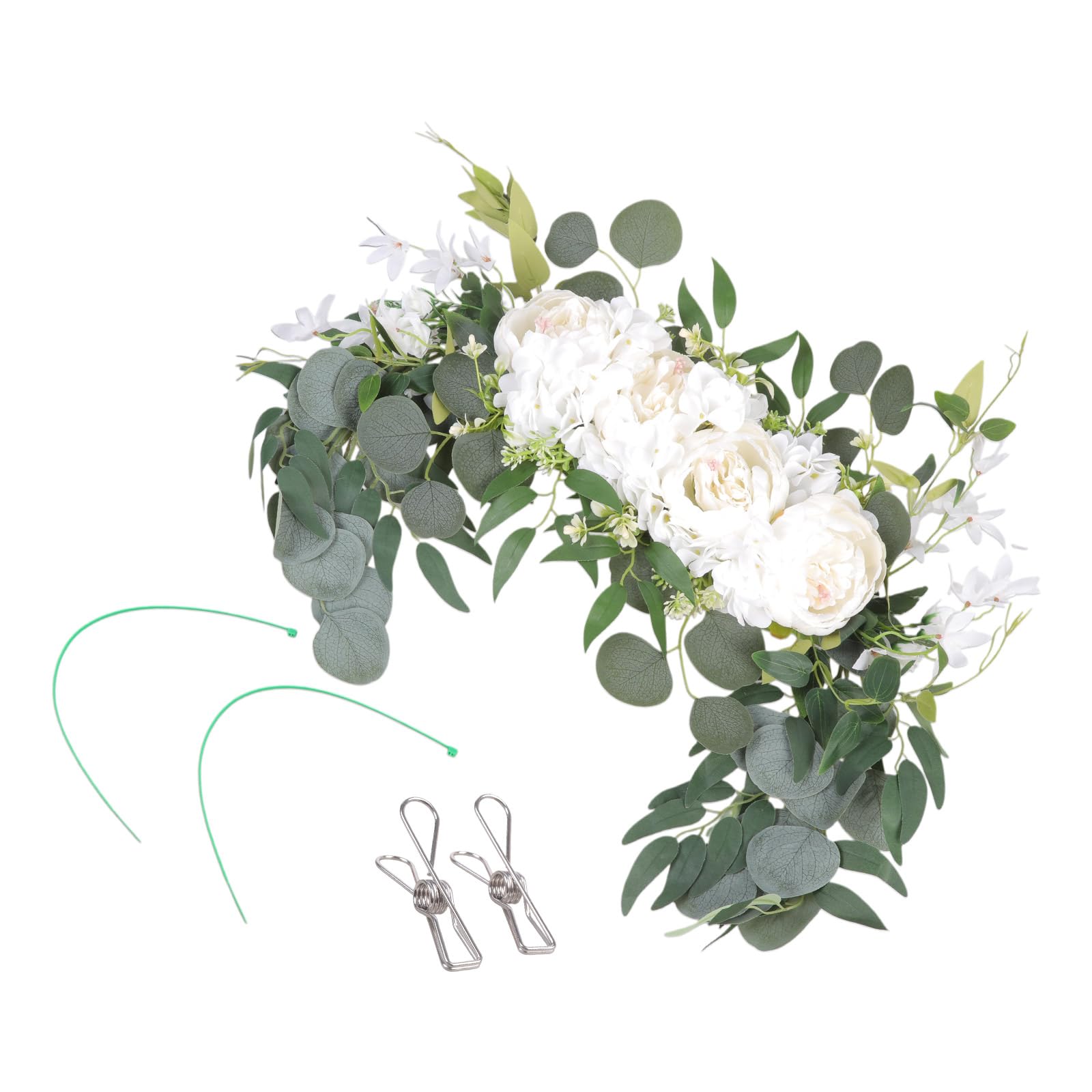 CRFFZ Realistic Artificial Flower Swag Wedding Ceremony Sign for Wedding Reception Backdrops Arrangements Stage