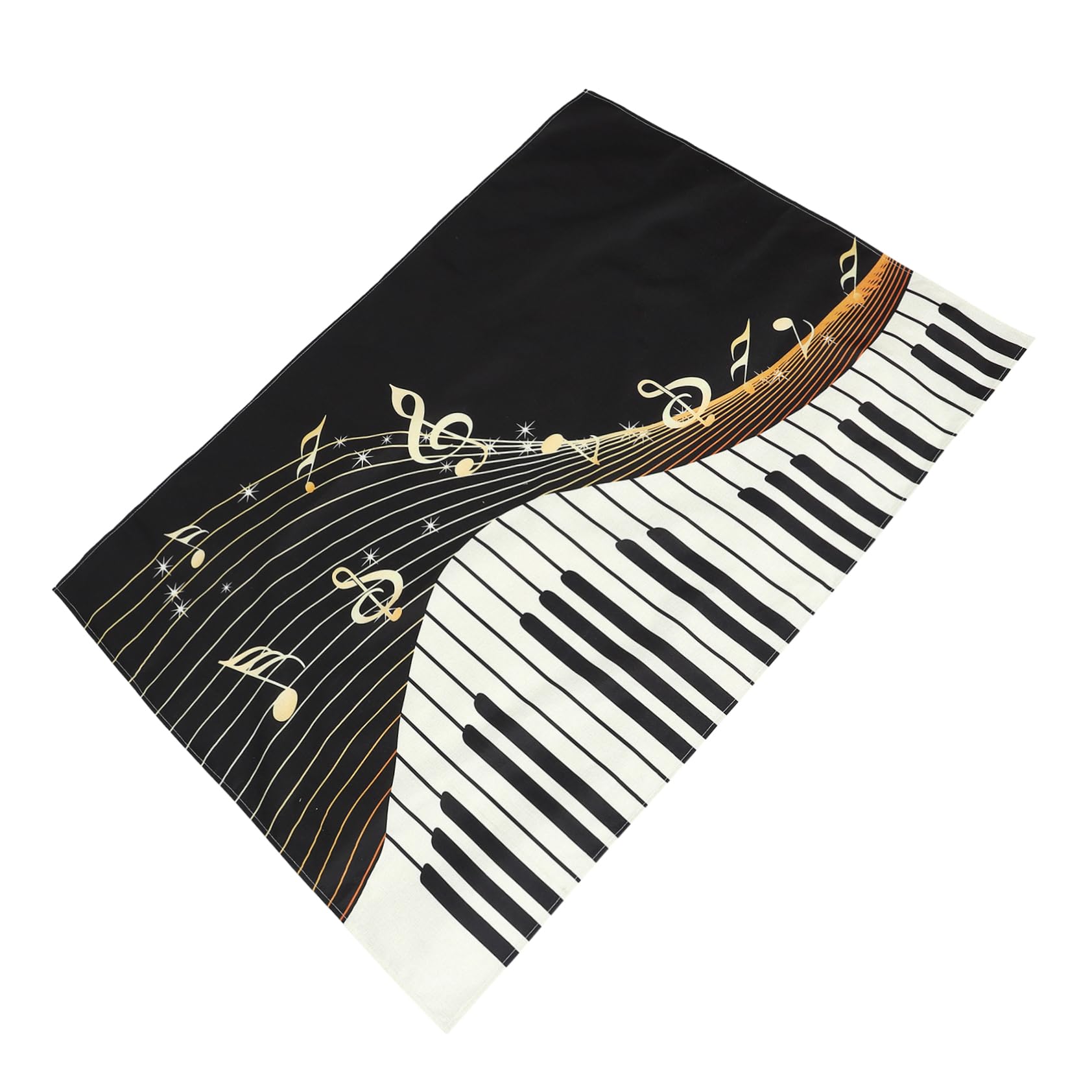 Nappe notes de musique Amosfun en coton lin lavable haute qualité