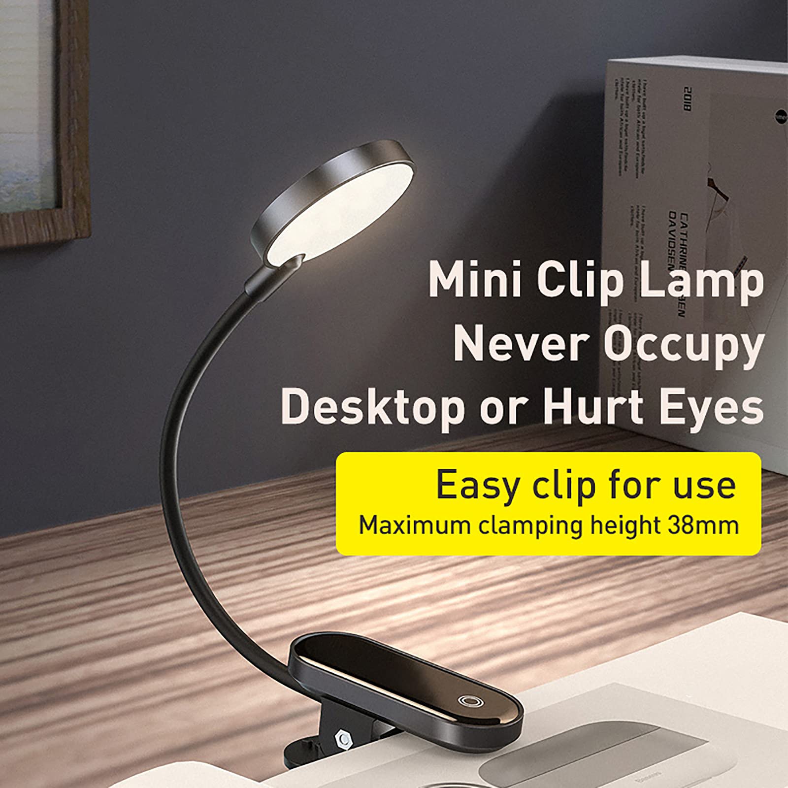 Light LUMIÈRE USB USB LED Rechargeable Mini Clip-on Lampe De Bureau Flexible Night Light Light Lampe De Lecture pour La Chambre À Coucher De Voyage