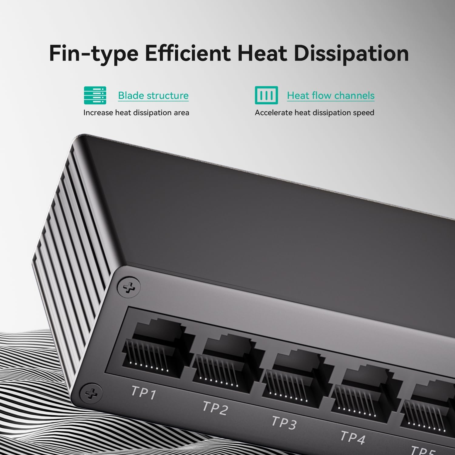 Gigabit Ethernet Switch 7 Port, 1000Mbps High Speed Network Hub, Multi Device LAN Expansion, Plug & Play, Stable No Lag Connection, RJ45 Compatible Cat5/5e/6/7/8