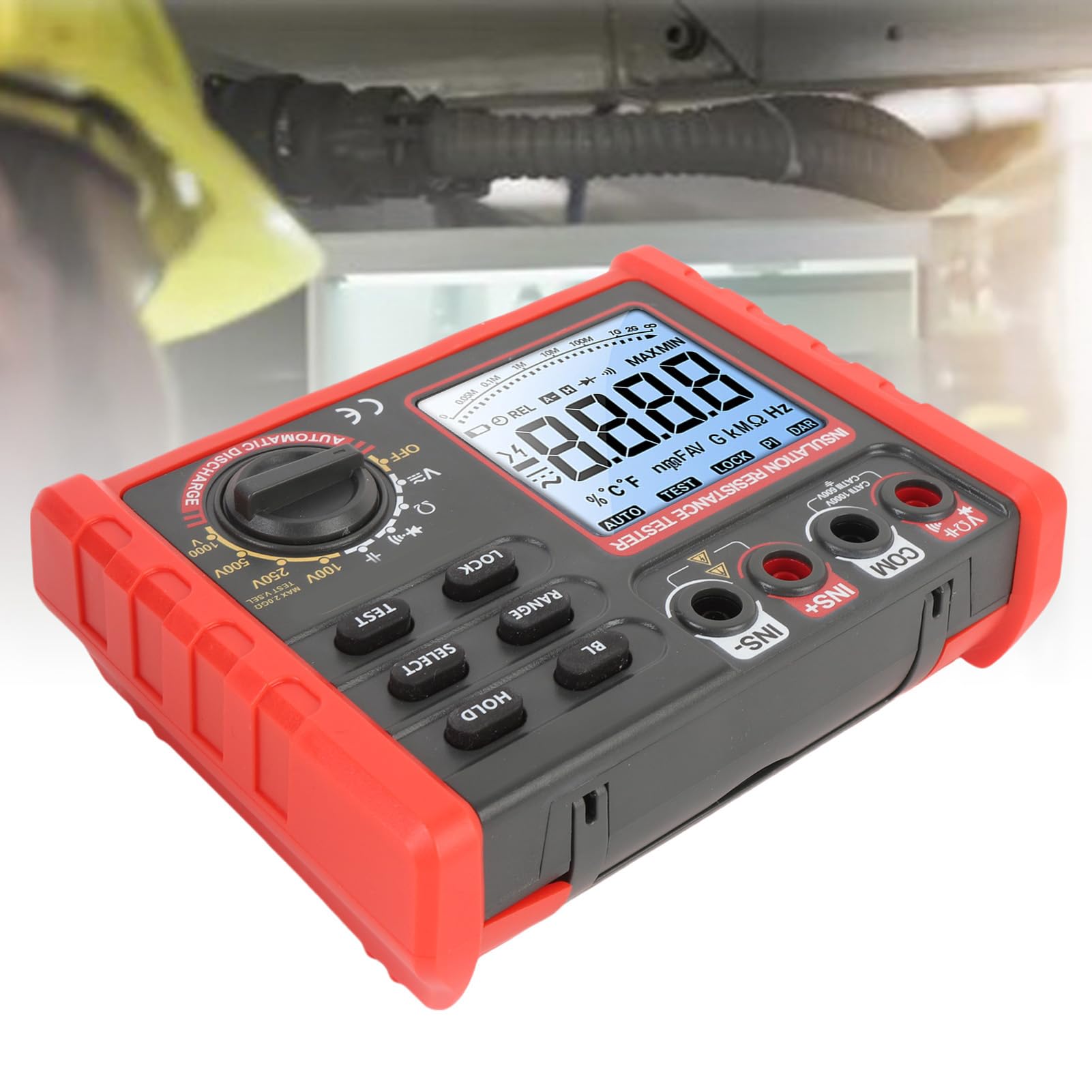 AMONIDA Digital-Ohmmeter, Isolationsprüfer für Motoren und Kabel, Handgerät