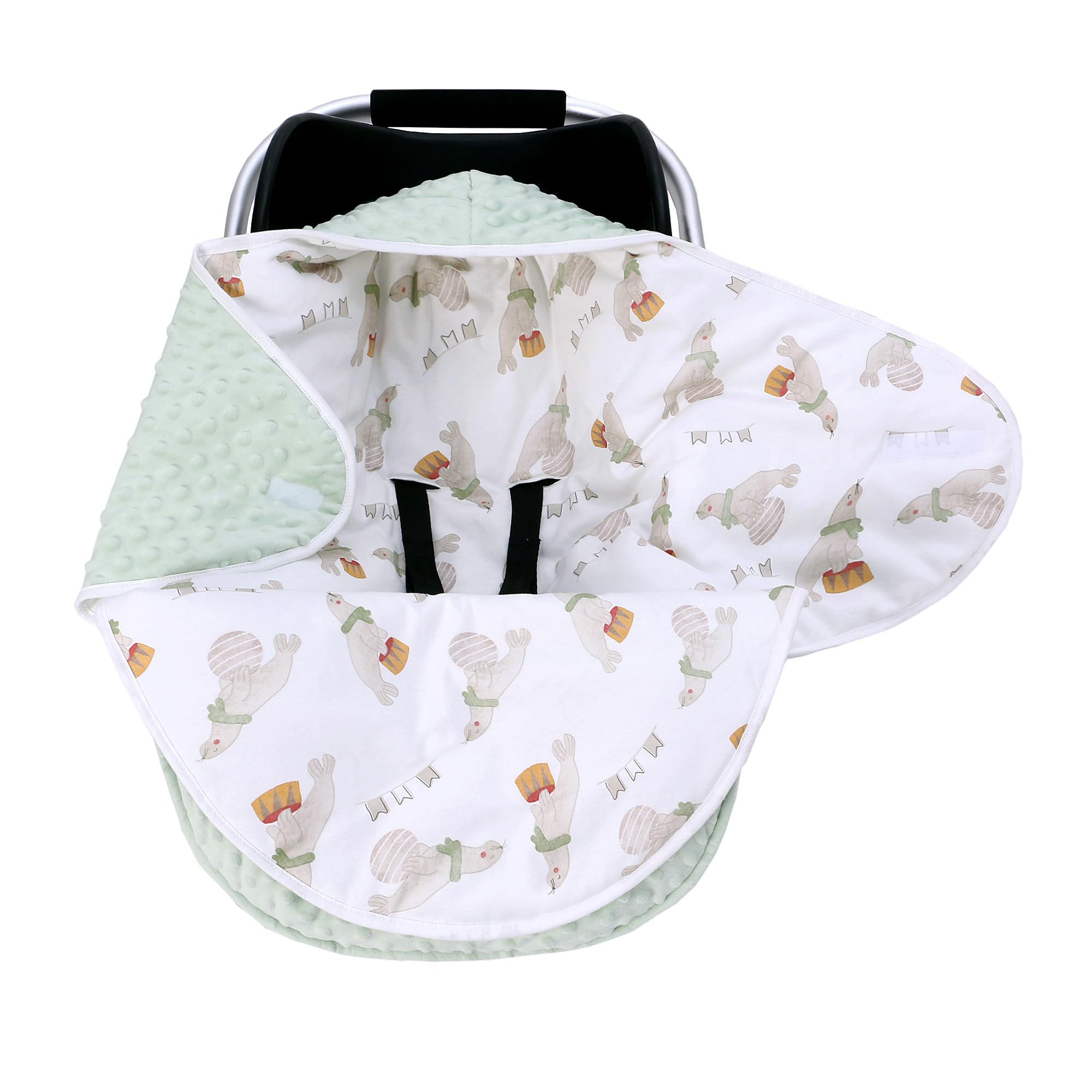 Miracle Baby Couverture D'emmaillotage Hiver Bébé, Chancelière Universelle, Couverture Enveloppante Bébé pour Poussette, Siège Auto, 3-12 Mois, Lion De Mer