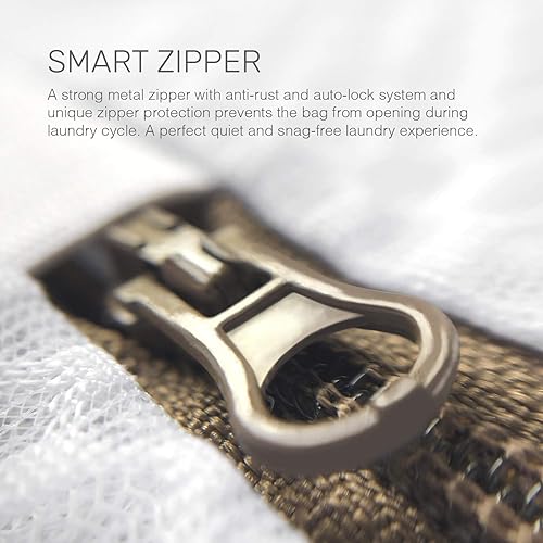 Miniatura 5 de Bolsas de malla extra grandes para ropa delicada, 2 bolsas de lavandería duraderas Jumbo XXL, bolsas de malla con lazo para colgar. Segura para ropa