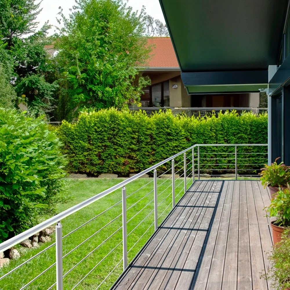 Garde-corps aluminium en applique PRAGUE pour libérer l'espace de balcon 2m