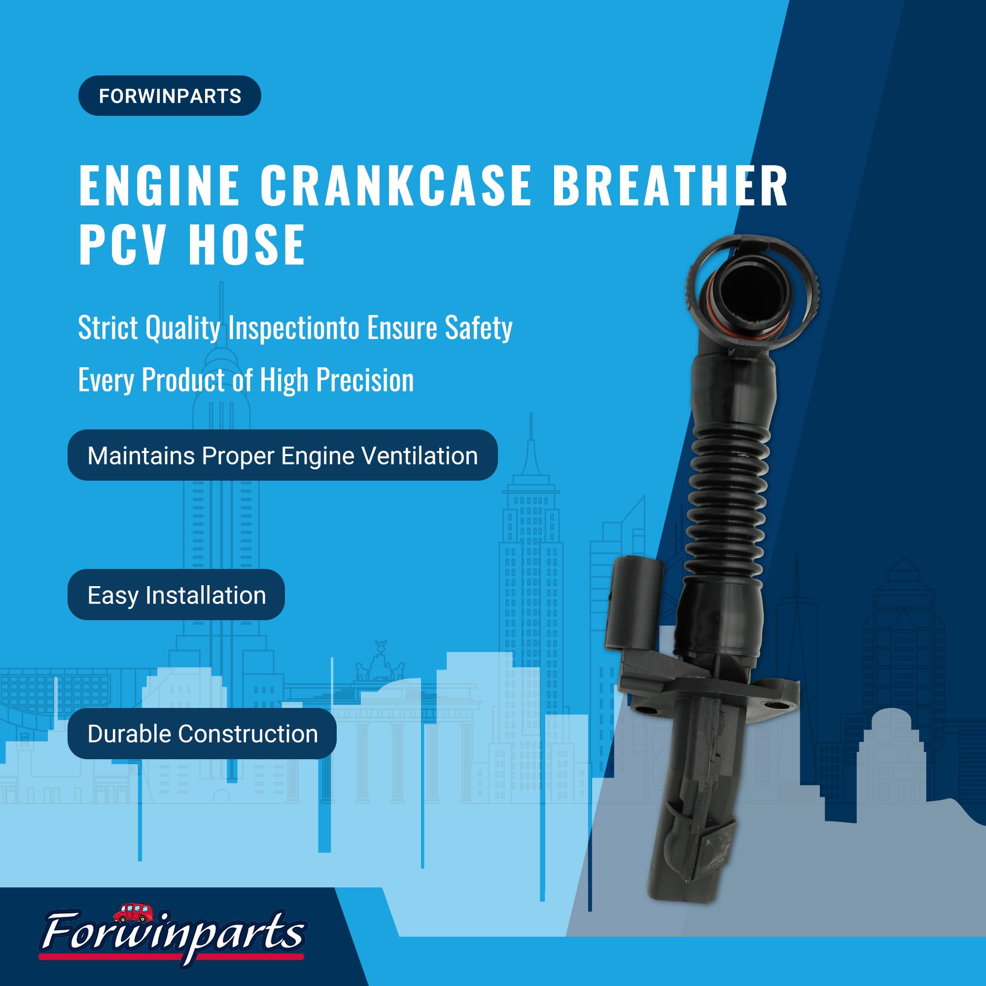 PVC Engine Crankcase Breather Hose Replacement For 2007-2010 VW Passat, Touareg & Audi Q7 3.6L