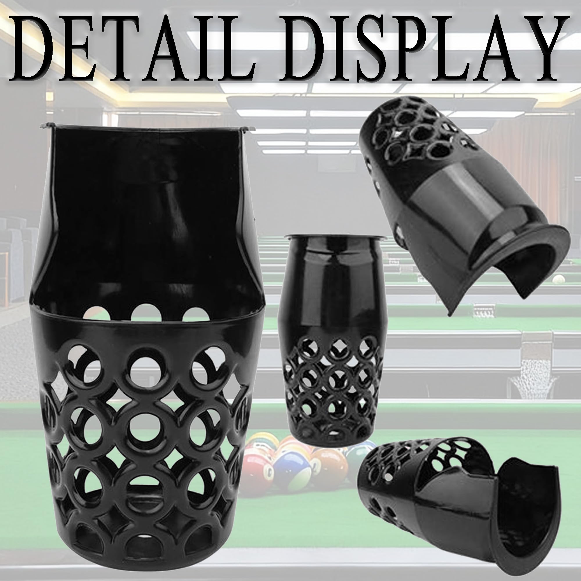 6PCS Pool Table Pockets, Billardtisch Taschen Set, Billardkugel Aufbewahrungstasche, Praktisch Kunststoff Billardtischtaschen Billardnetztasche, Snooker Billardkorb, Billardtisch Zubehör