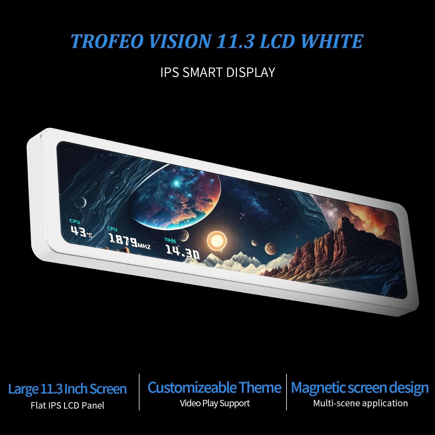 Thermalright Trofeo Vision 11.3 LCD branco, tela magnética LCD
