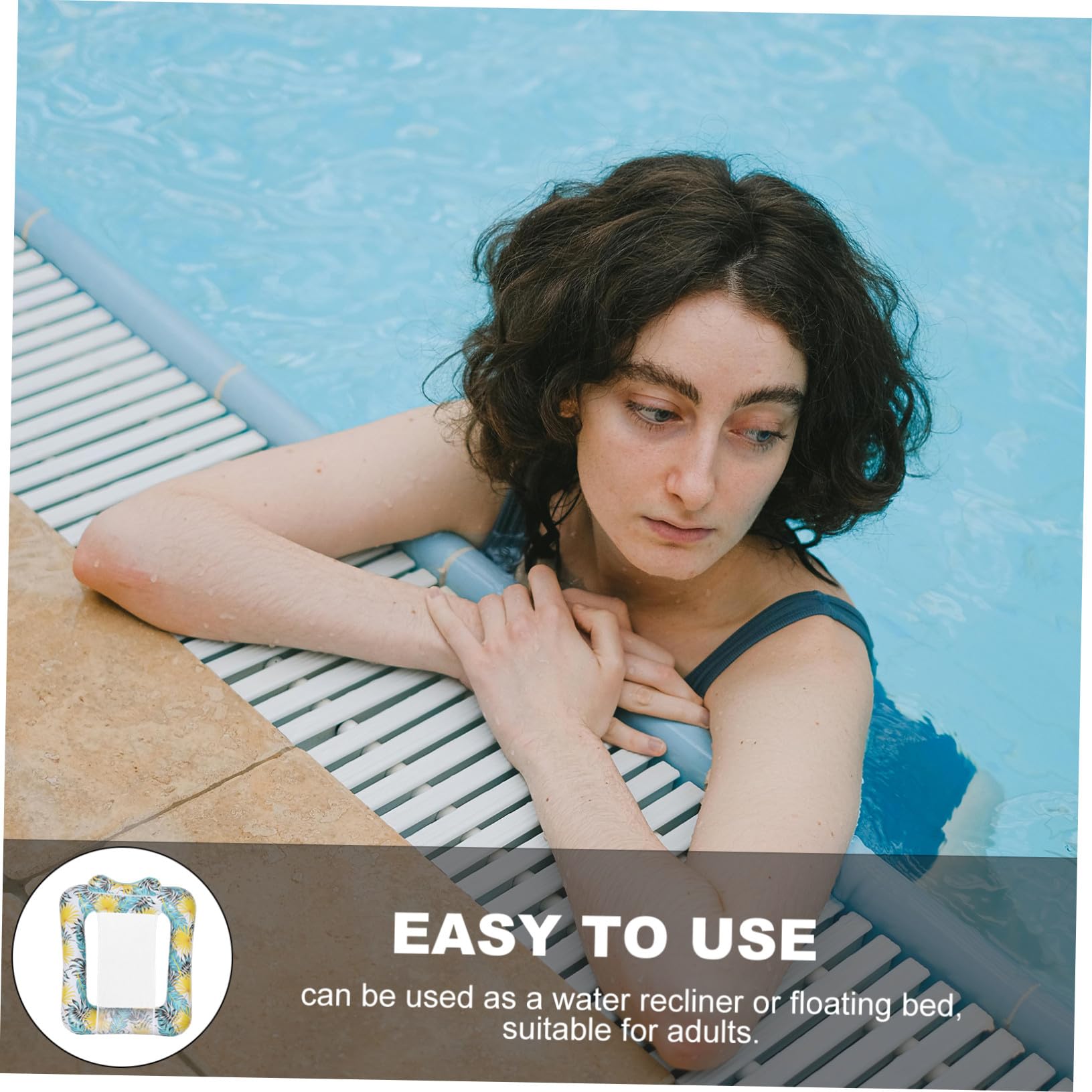 Toddmomy Poltrona Gonfiabile Comoda e Versatile Rete Traspirante in Pvc per Piscina Galleggiante Resistente e Leggero per Relax in Acqua per Momenti di Svago Estivi