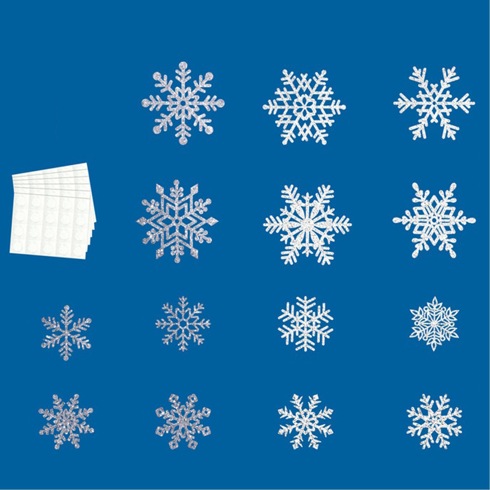 Buxuaaaa 50Pcs Intricate Snowflake Cutouts with Adhesive Backing Seasonal Bulletin Board Classroom Home Holiday Decoration Winter Classroom Bulletin Board Snowflake