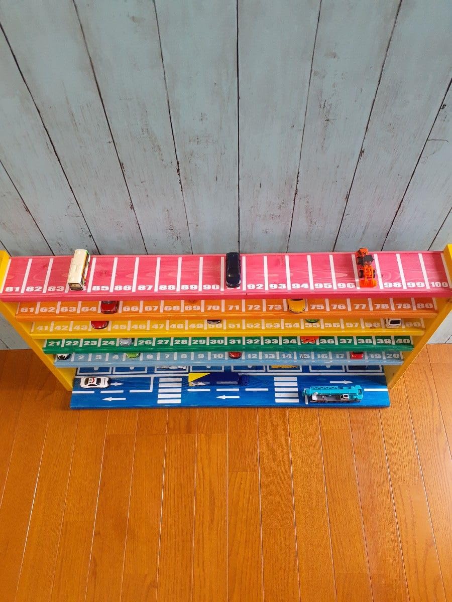 トミカ120台収納棚レインボーカラー トミカ120台収納棚レインボーカラー トミカ120台収納棚