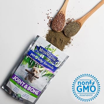 The Missing Link Pet Kelp Joint & Bone Organic Supplement Powder, Dog, 8 oz | Limited Ingredients, Flaxseed, Omegas, Glucosamine, Supports Mobility, Helps Joint Stiffness & Building Strong Bones, Non-GMO