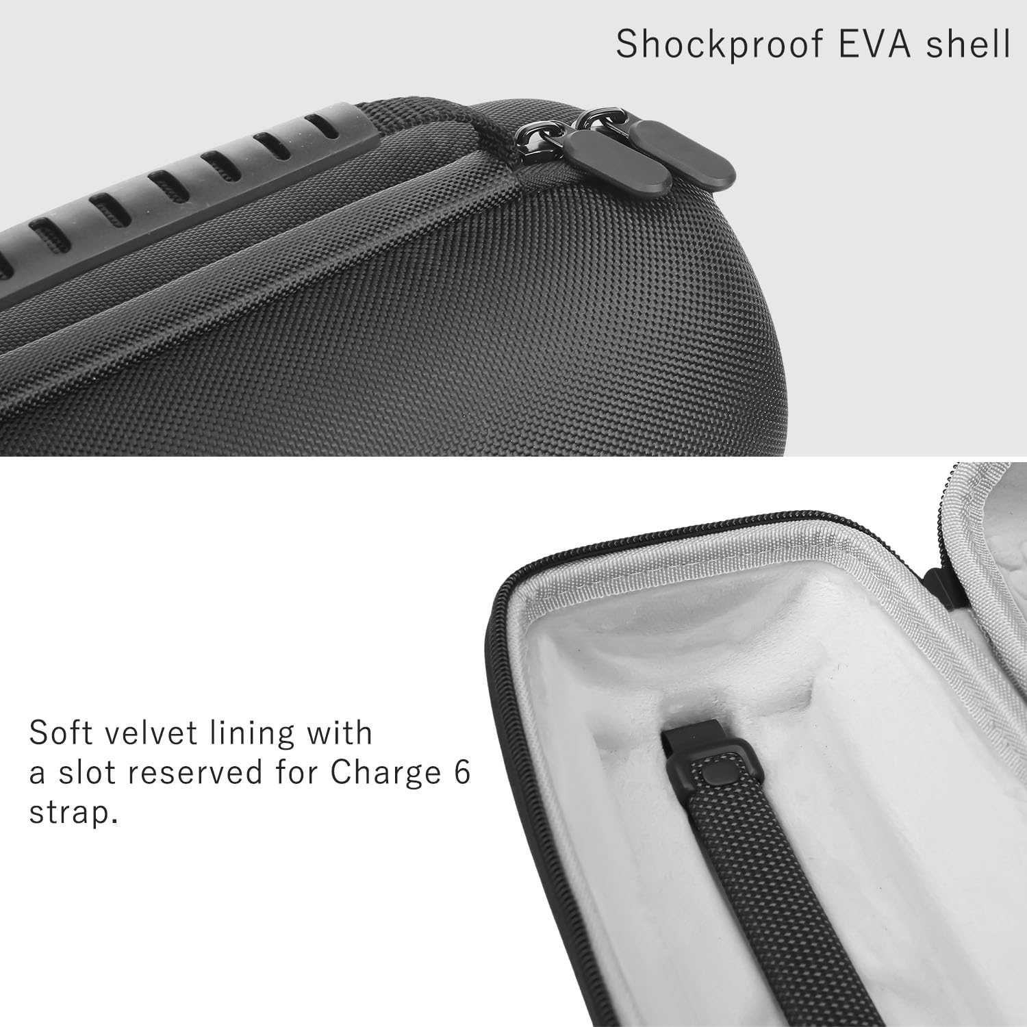 Funda de Transporte Compatible con Altavoz Bluetooth JBL Charge 6, Resistente al Agua, Resistente al Agua, Funda Protectora de Almacenamiento portátil de Viaje, Color Negro