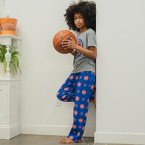 Miniatura 4 de Ultra Game Conjunto de pijama oficial de la NBA de 2 piezas con camiseta y pantalones de descanso para jóvenes