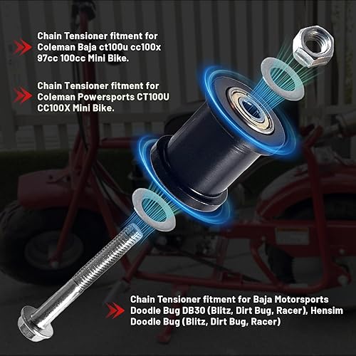 Miniatura 3 de Rodillo tensor de cadena para bicicleta Coleman Powersports ct100u  cc100x