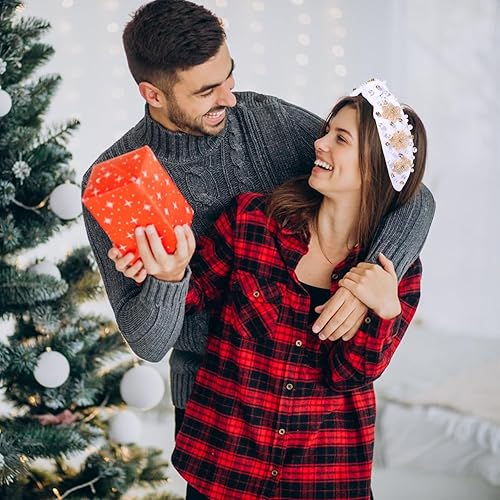 Vista 185 de Diadema de Navidad para mujer, accesorios de Navidad con cuentas, arco de Navidad, copo de nieve, diadema anudada HOHOHO, rojo y verde, perla
