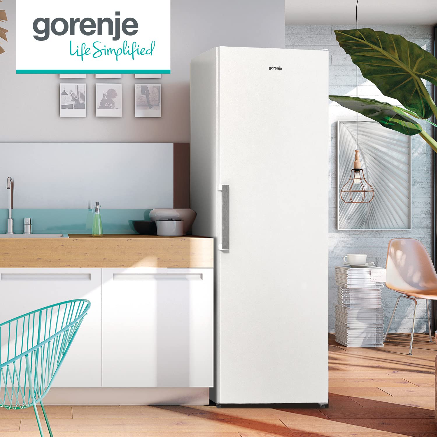 Gorenje FN 6192 CW Gefrierschrank / 185 cm Höhe / 238 kWh / Jahr / 246 l Gefrierteil / Abtau-Vollautomatik NoFrost, Weiß