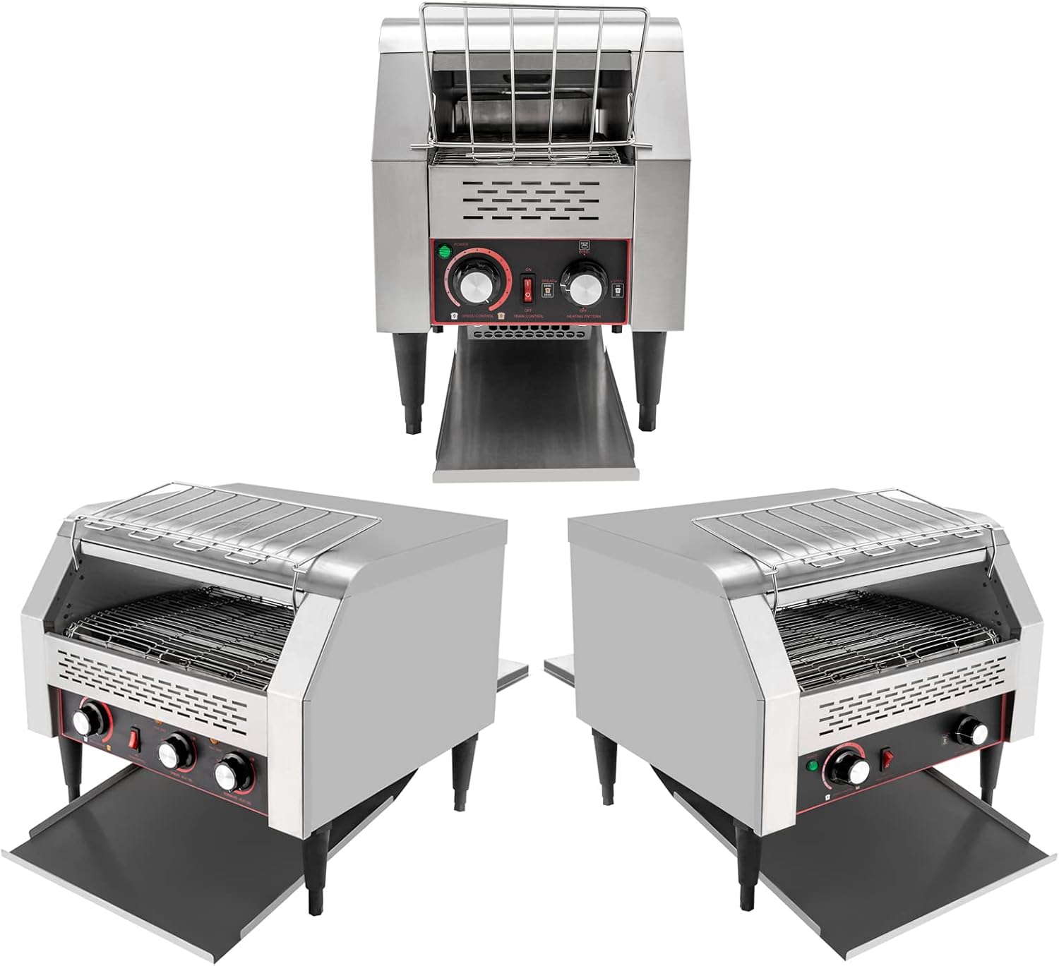 Commercial Toaster, 1300W/ 2600W Stainless Steel Commercial