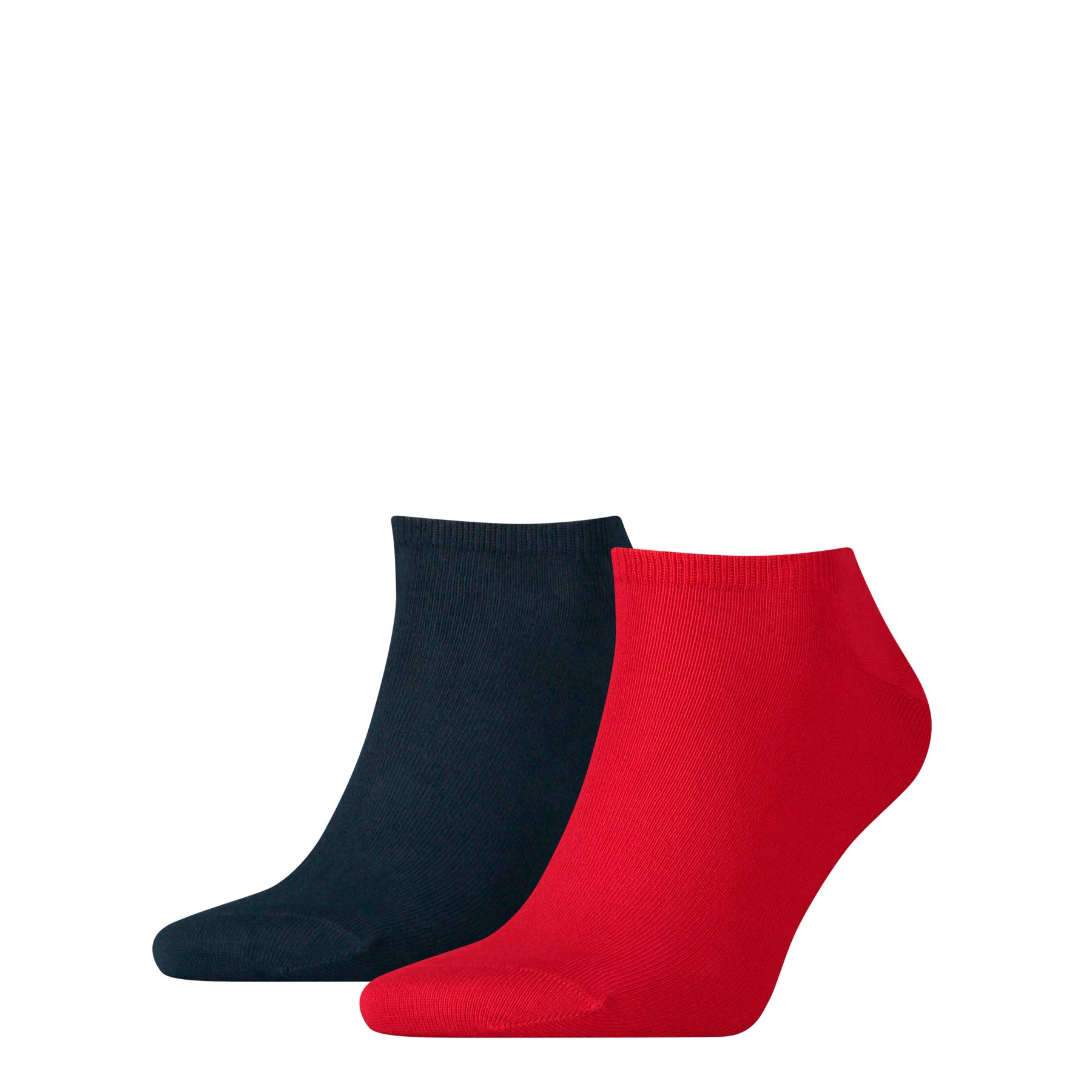 Tommy Hilfiger Men's Trainer Socks Twin Pack Black, navy blue/red, 39-42