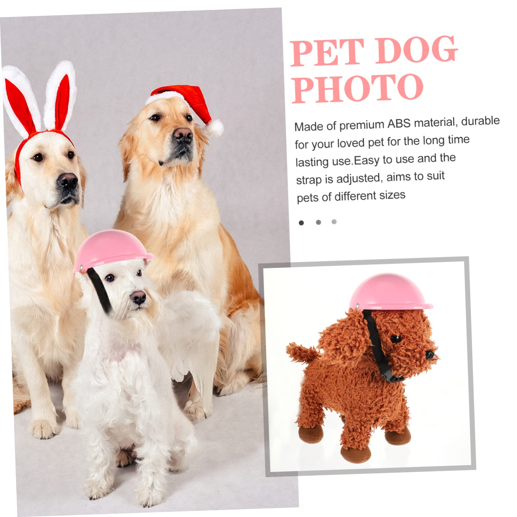 FRCOLOR 3piezas Sombrero De Seguridad para Perros y Gatos Casco Decorativo De Plástico Protección para Mascotas para Fiestas y Eventos