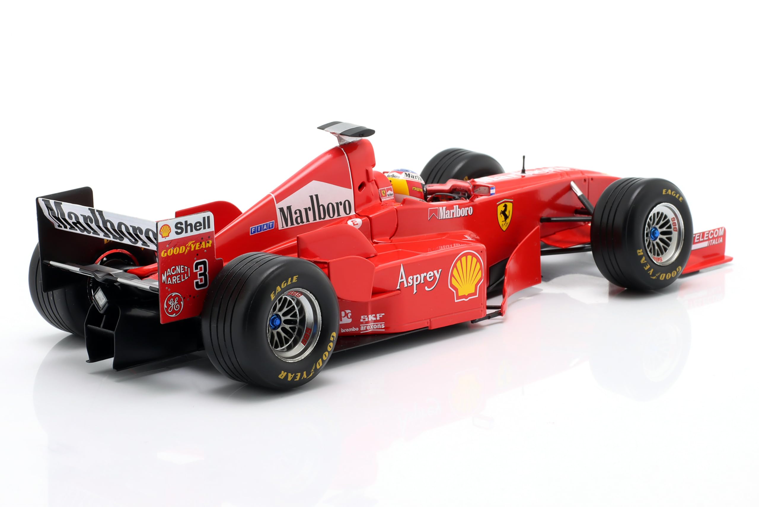 OPO 10 Miniaturauto, kompatibel mit dem Ferrari F300#3 von Herrn Schumacher, Gewinner des Formel-1-Rennens von Kanada 1998, Maßstab 1:18, IXO WERK83 18033001