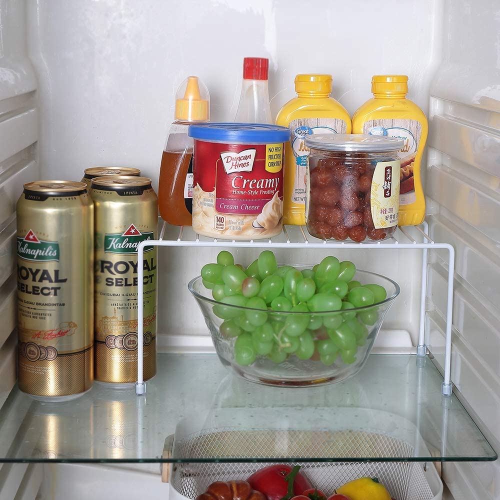 Étagères de cuisine, mini étagère de rangement, organisateur pour cuisine, réfrigérateur, armoire, salle de bain (blanc 4)