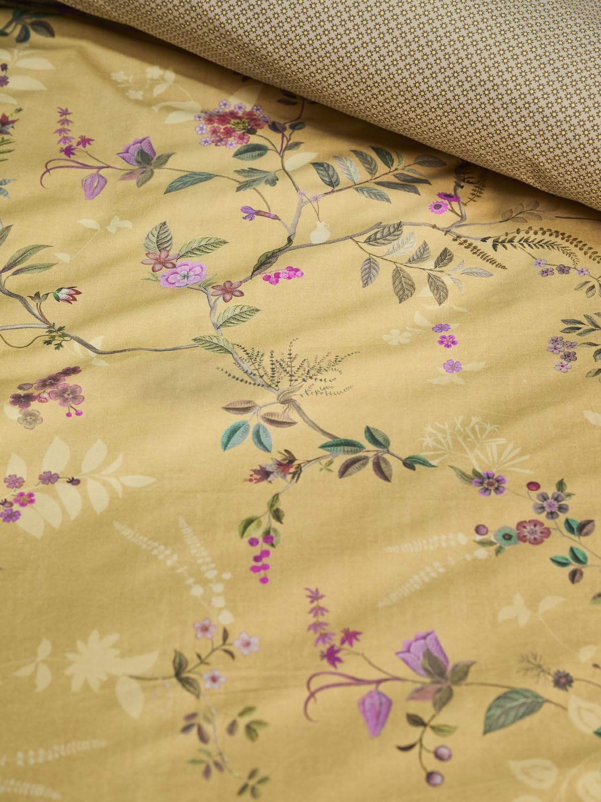 Pip Studio Bodhi Flower bettwäsche-Set 2 TLG. - 135 x 200 cm - Gelb - Baumwolle - mit Reißverschluss