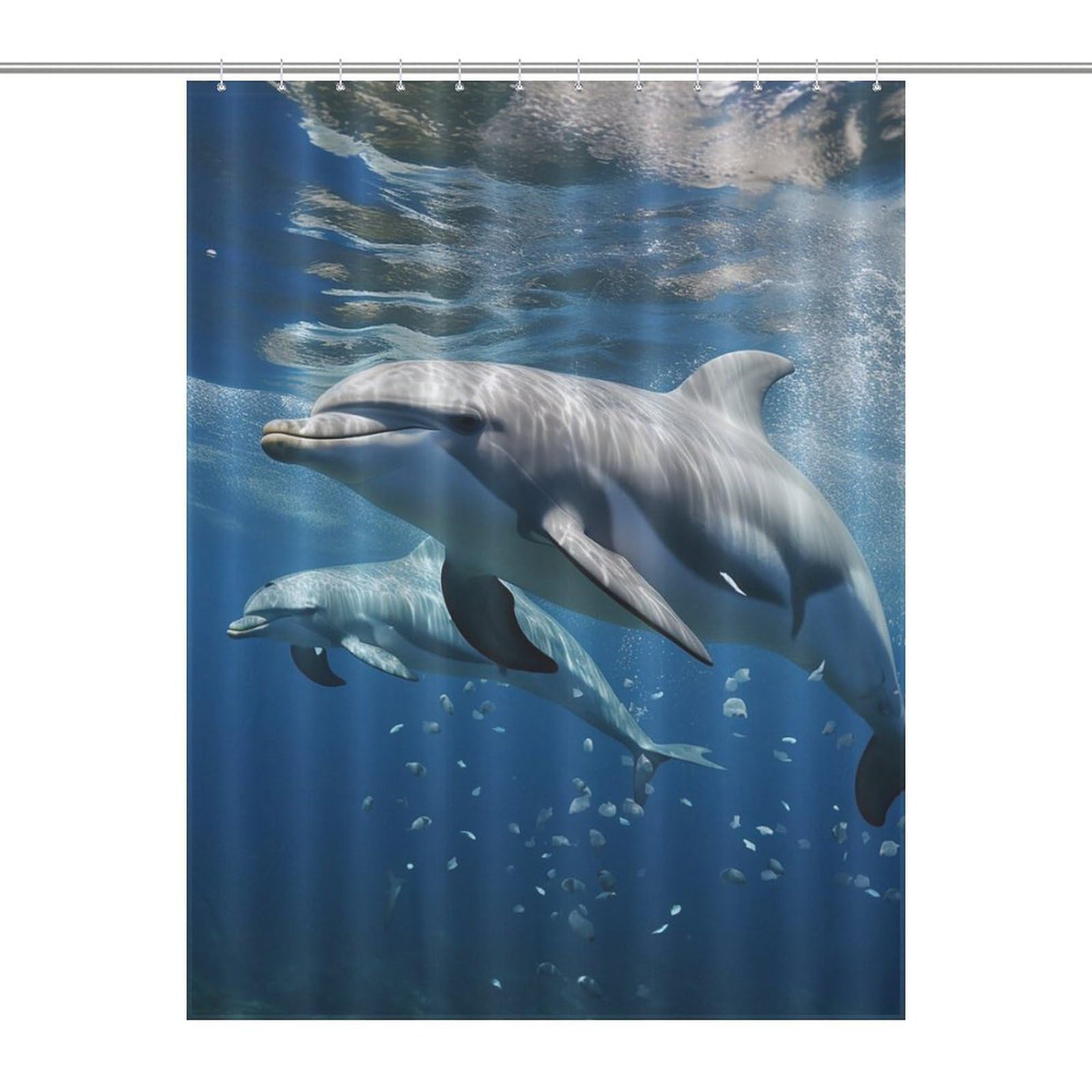 Rideau de douche en tissu lavable moderne 140 x 183 cm avec 12 crochets
