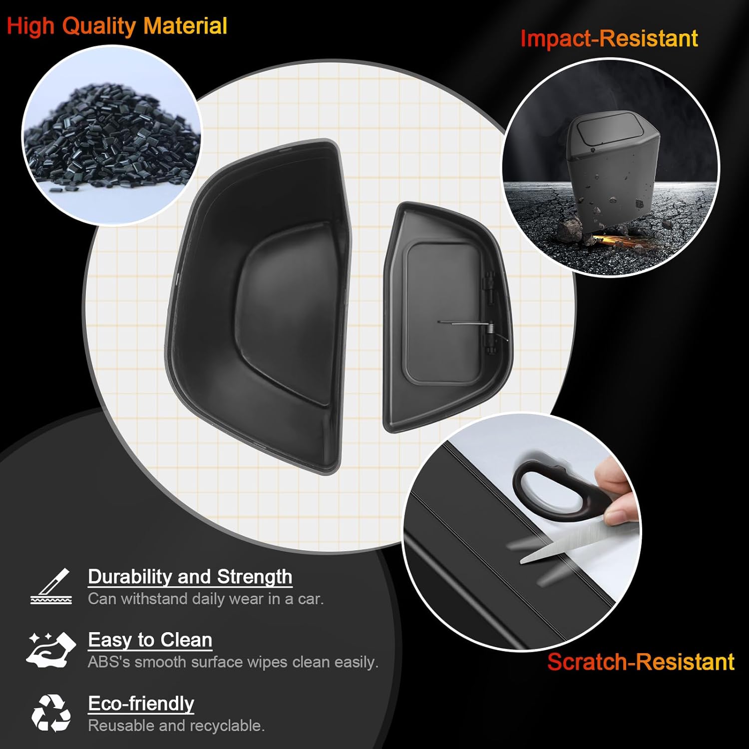 for Toyota RAV4 Trash Can for 2019-2025 Toyota RAV4 Small Car Trash Bin for Side Door RAV4 Front Left Door Trash Garbage Bin w/Lid for Toyota RAV4 Accessories (RAV4 Left Side)