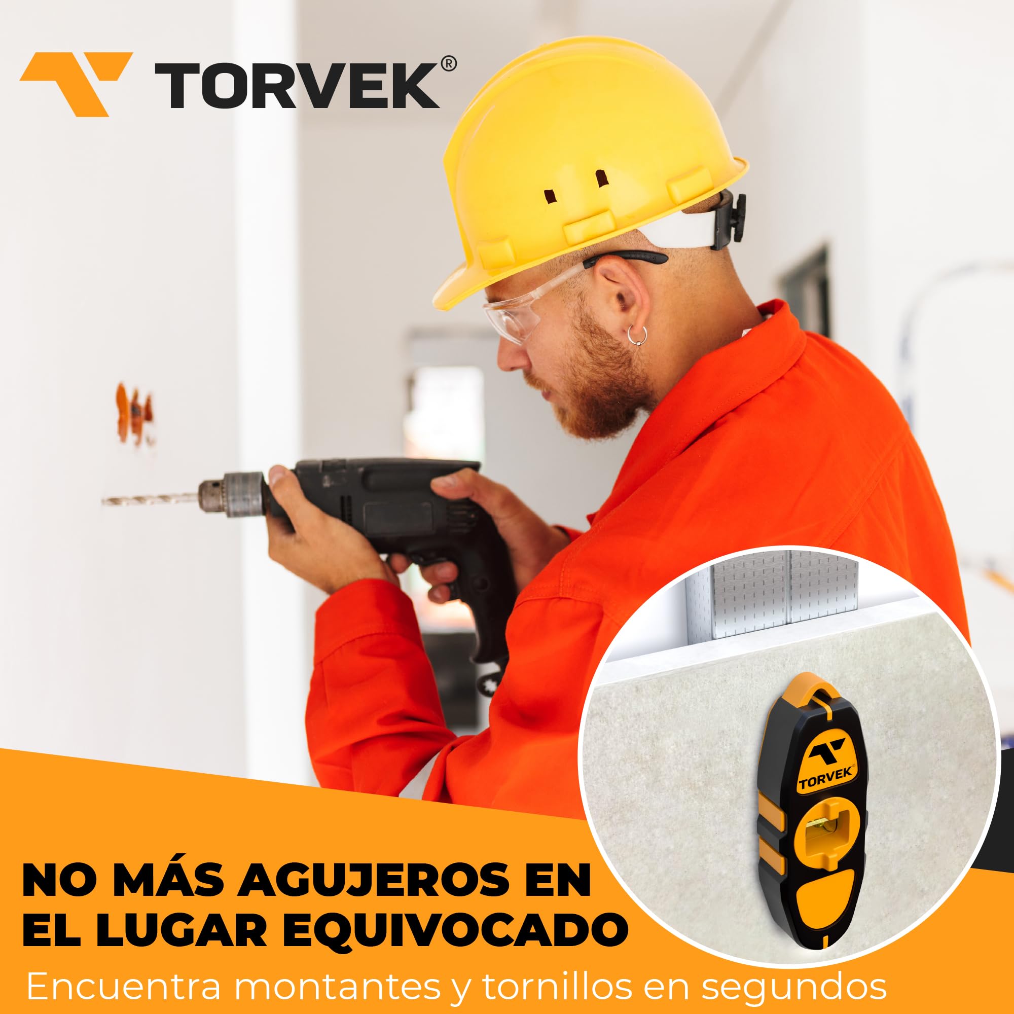 ✮ Imán para Pladur ✮ Detector de perfiles metálicos y tornillos – Imán de neodimio con nivel de burbuja giratorio – Herramienta precisa para electricistas, yeseros y fontaneros