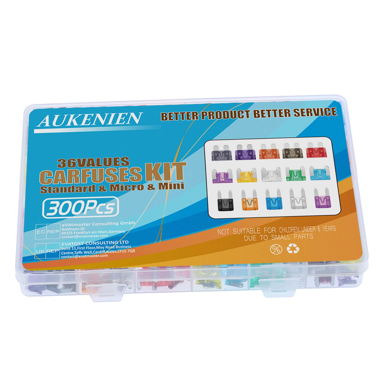 Assortiment Autozekeringen Mini - Set Mini Autozekeringen (8x10 stuks