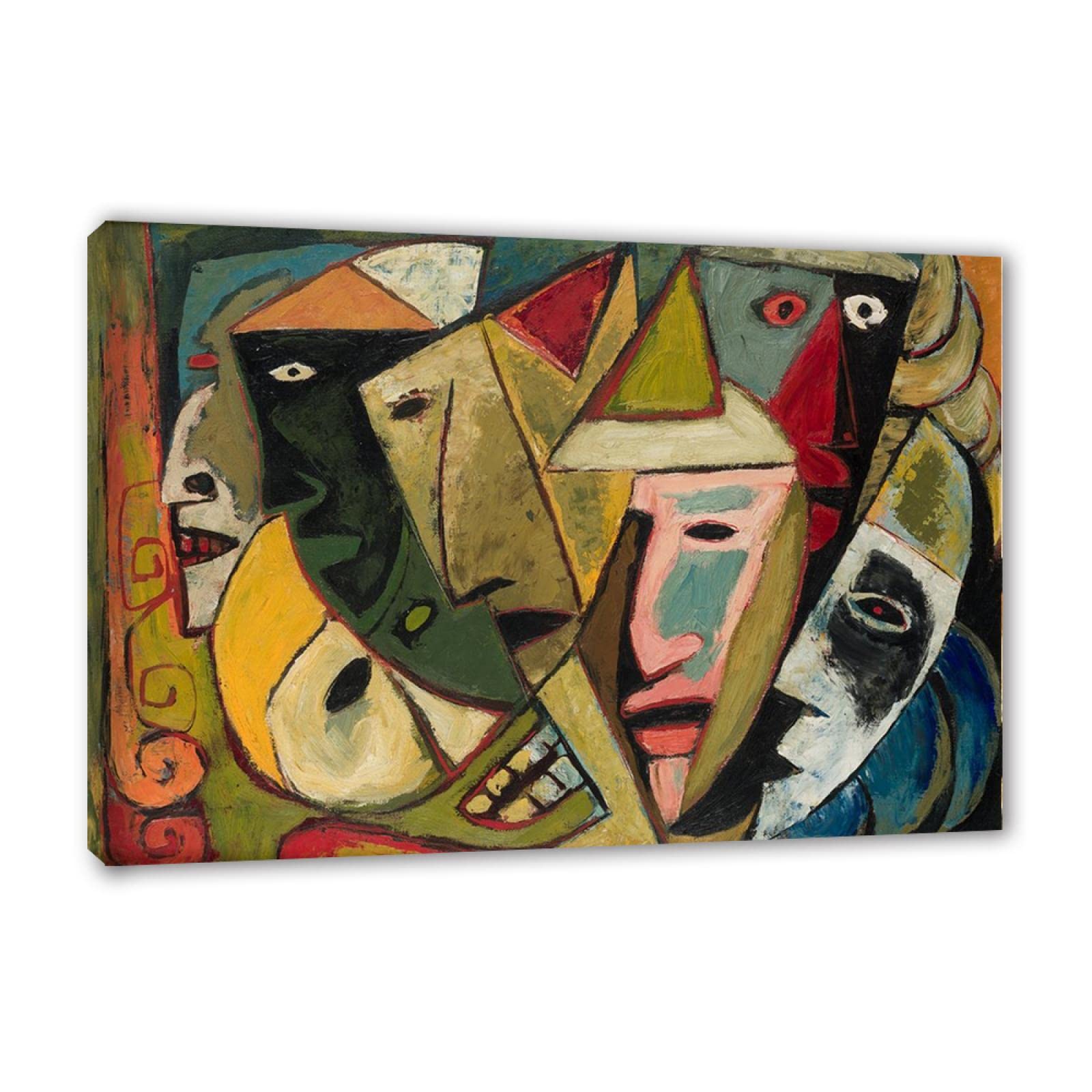 Oswaldo Guayasamin wydruki i plakat słynny obraz abstrakcyjna sztuka ścienna 'CRUELTY, reprodukcje z lat 50-tych na płótnie - drewno oprawione i gotowe do powieszenia obrazy 30 x 45 cm oprawione