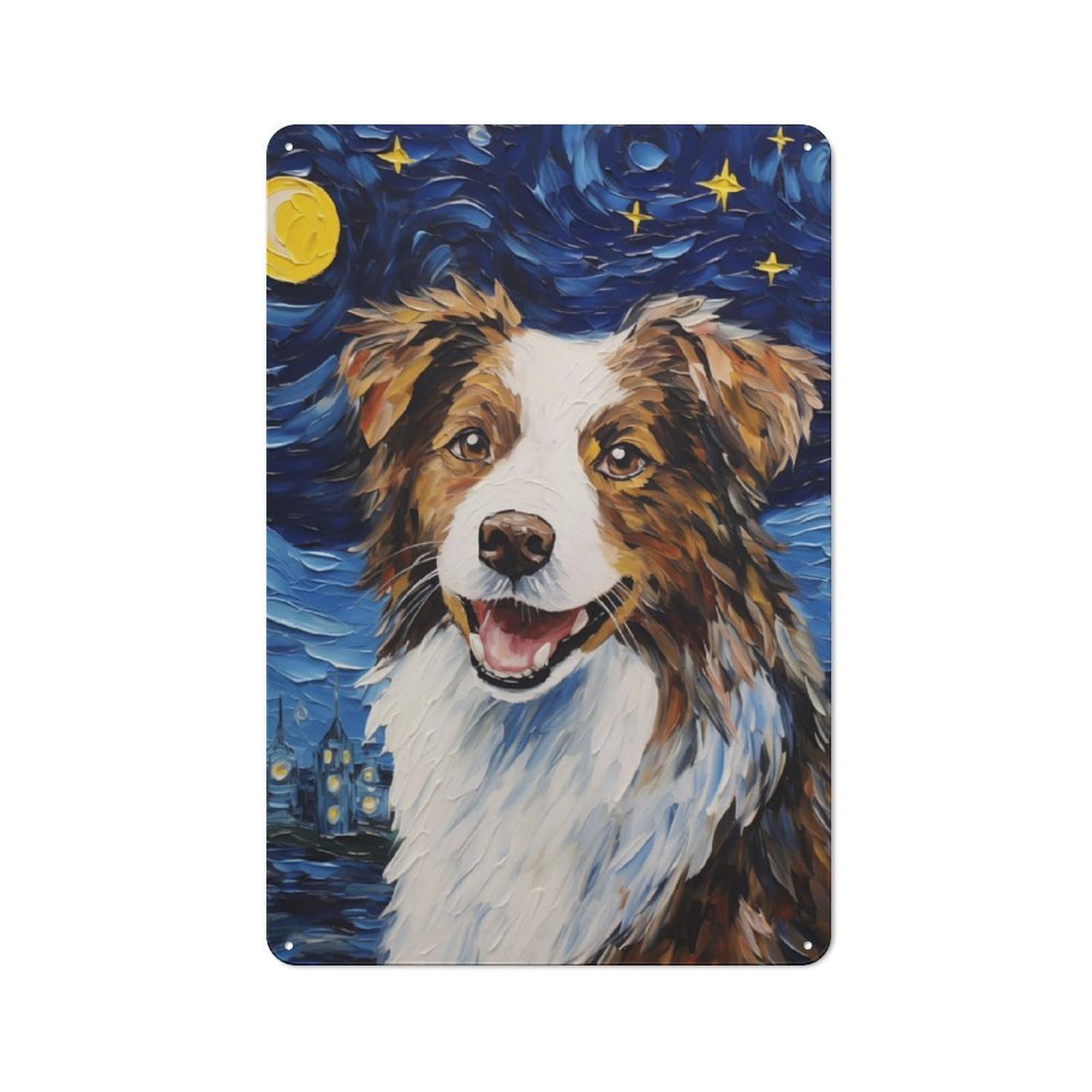 Junmoney Australian Shepherd For Dining Room Or Kitchen, Rustic Metal Sign 30X20cm, For Home Interiors, Feature Walls And Decorative Displays