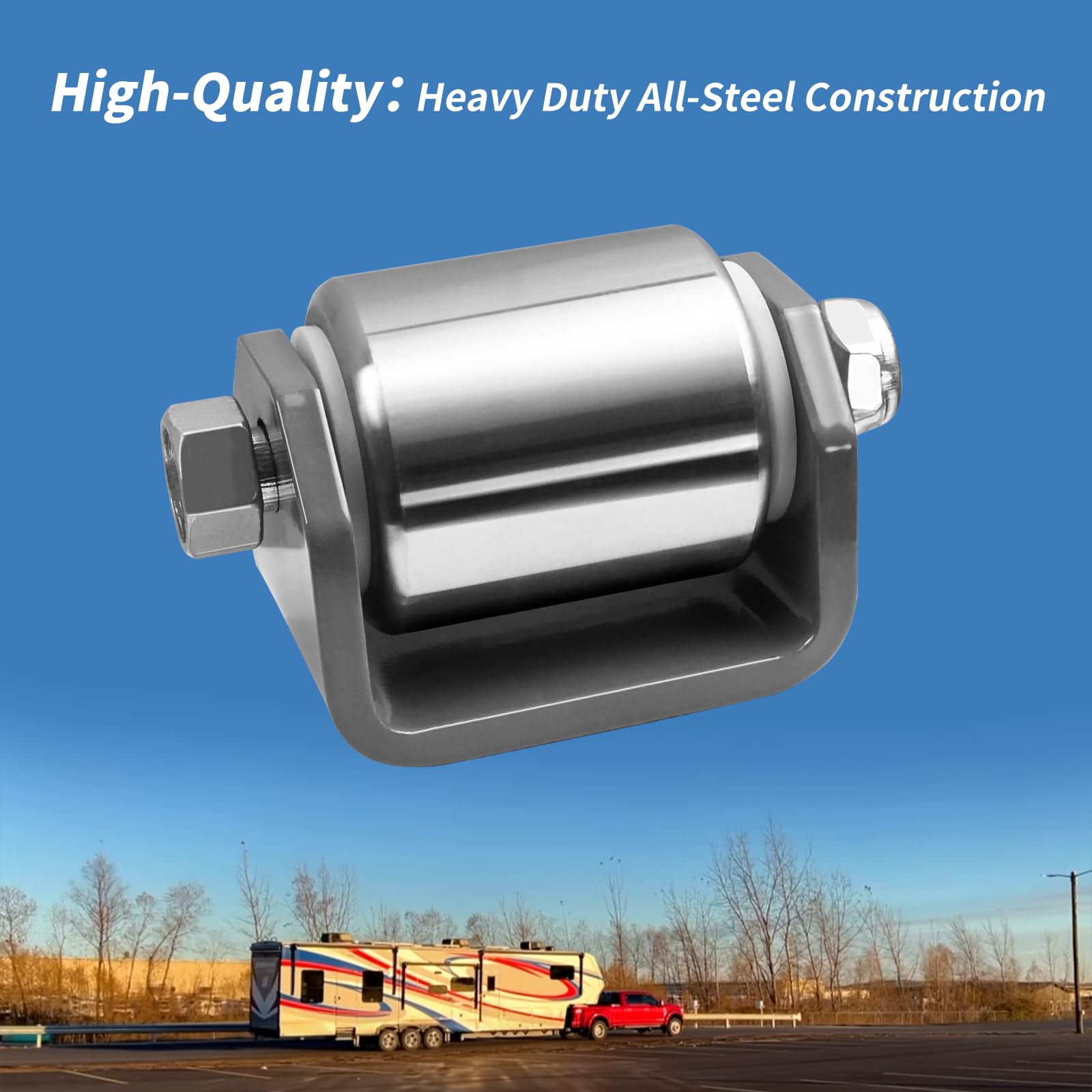 6-Pack Heavy-Duty 2” Steel Skid Wheels – Weld-On Rollers For Trailers To Prevent Bottoming Out