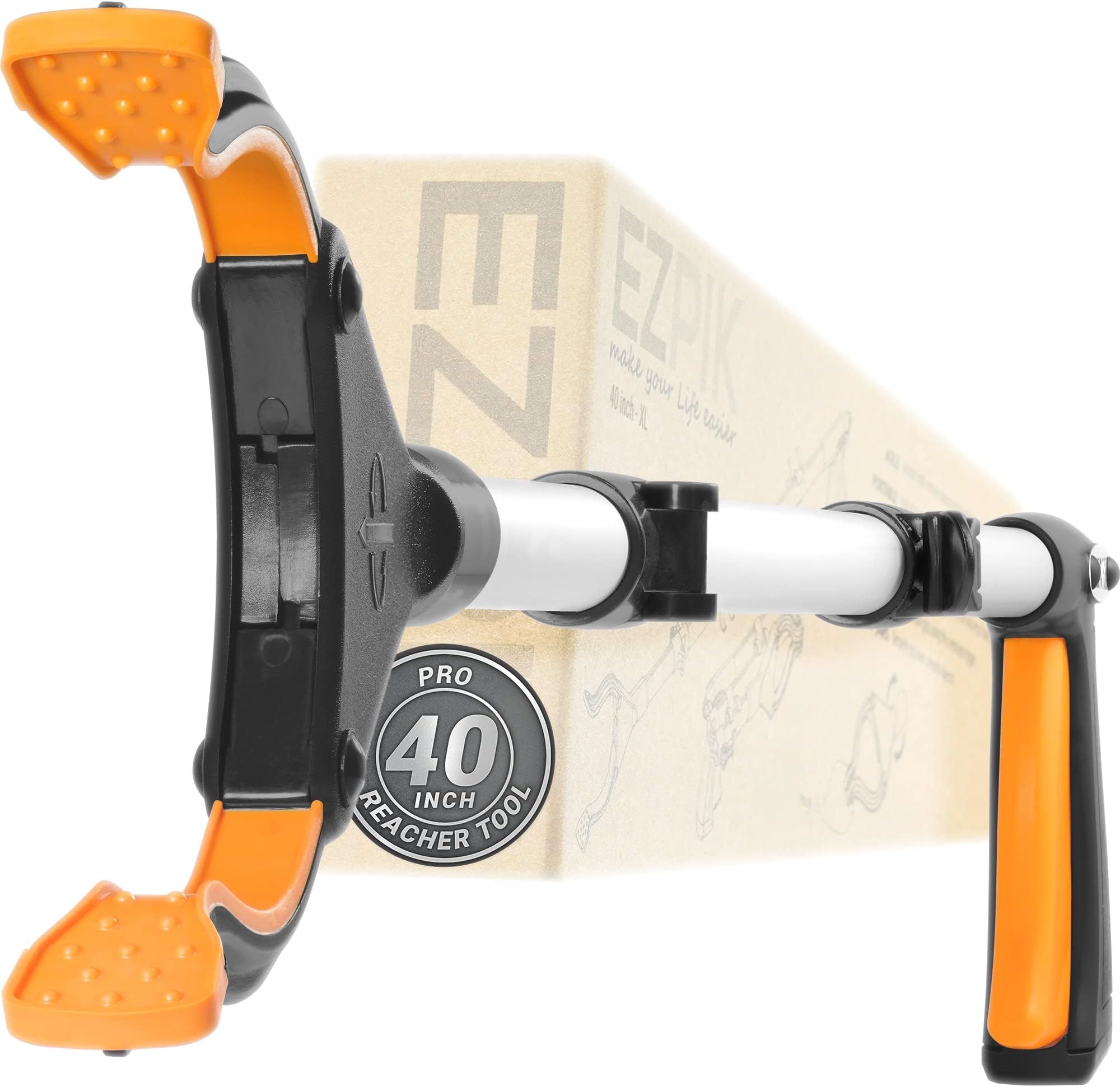 Folding Grabber Tool for Elderly 40 Inch with Magnets - Rugged Reachers for Disabled & Seniors Heavy Duty - Rotating Grippers for Reaching Tight Places - Trash Grabbers and Pickers Heavy Duty