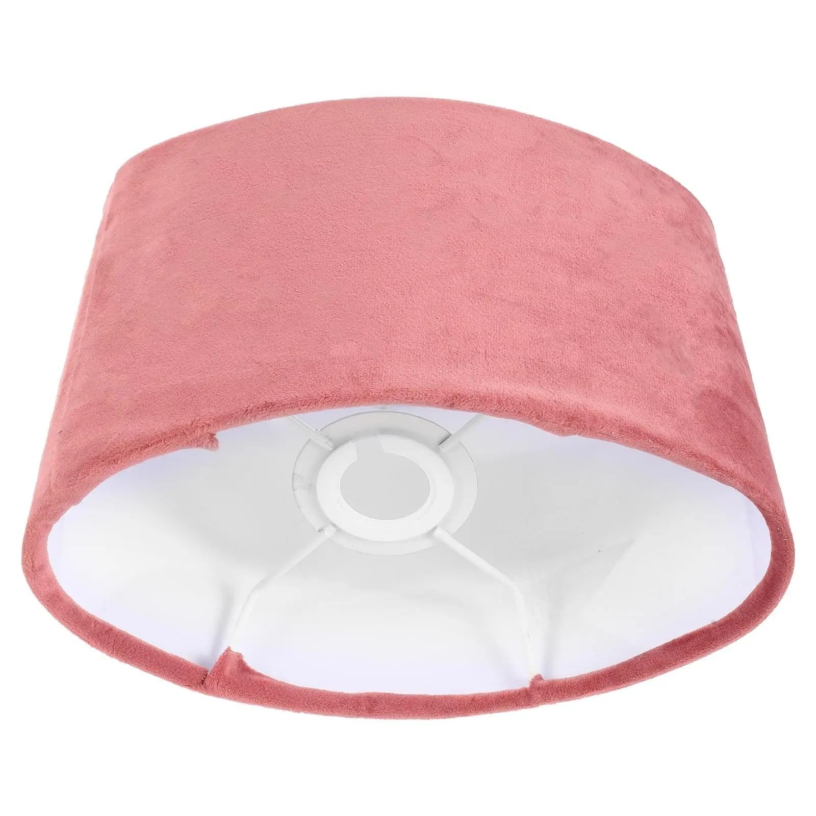 Rgoemhj Dark Red Velvet Cloth Lampshade Oval Table Desk Bedside For Lamp
